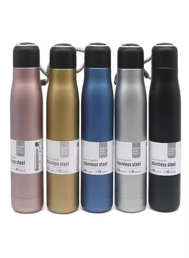 RFV1 Vacuum Insulated Water Bottle (Pack of 5) Double Wall Leak Proof Sports Water Bottle, BPA Free Water Bottle, Insulation for Long-Lasting Refreshment, 700 ML (Random Colour) - Image 1